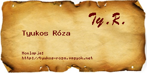 Tyukos Róza névjegykártya