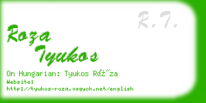 roza tyukos business card